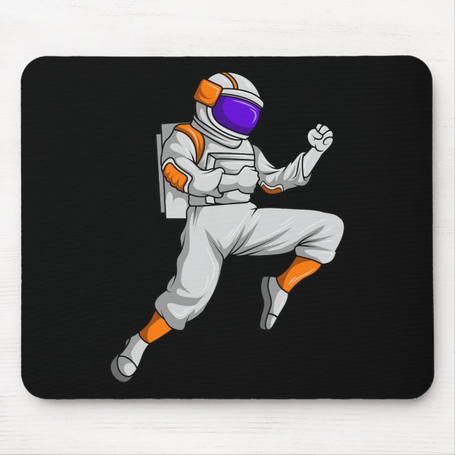 Kickboxing Astronaut Kickboxer Outerspace Karate B Mouse Mat (Front)