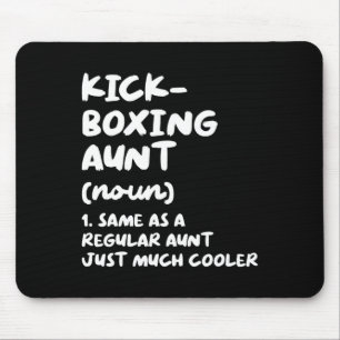 Kickboxing Aunt Definition Funny Sports Martial Ar Mouse Mat
