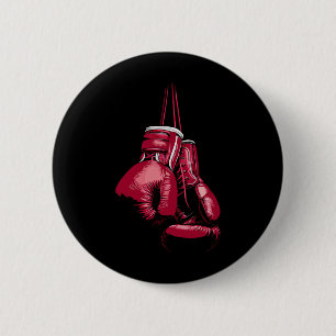 Kickboxing Boxing Lover Boxer Vintage Boxing Glove 6 Cm Round Badge