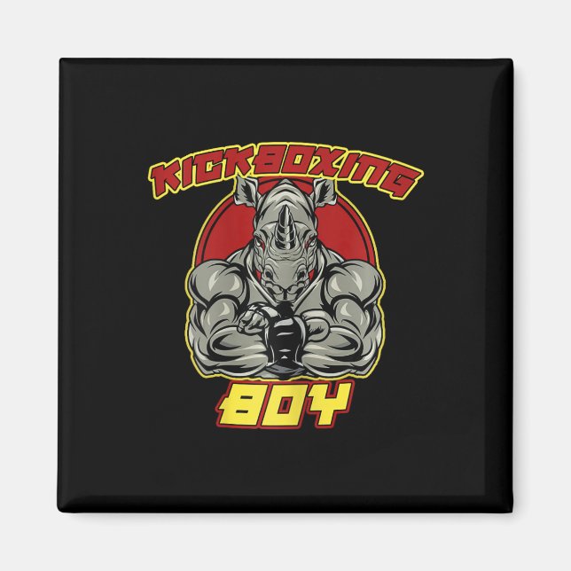 Kickboxing Boy Martial Arts  Magnet (Front)