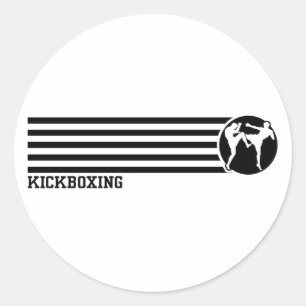 Kickboxing Classic Round Sticker