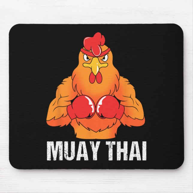 Kickboxing Coach Thailand Rooster Muay Thai  Mouse Mat (Front)