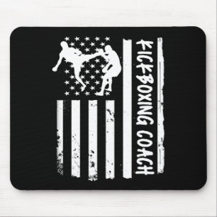 Kickboxing Coach Usa Flag Women Kids Men Mouse Mat