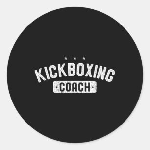 Kickboxing Coach Vintage Kickboxing Classic Round Sticker
