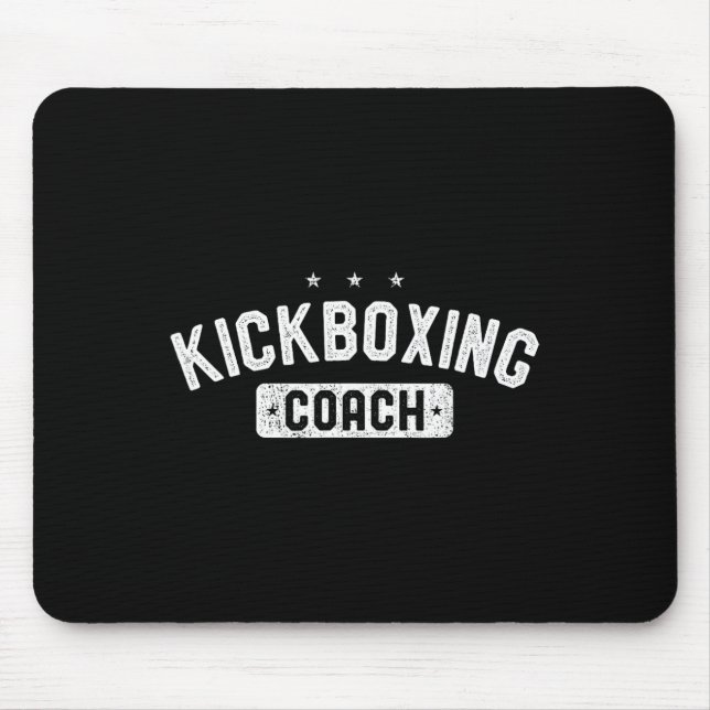 Kickboxing Coach Vintage Kickboxing  Mouse Mat (Front)