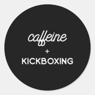 Kickboxing Coffee Kick Boxing Workout Classic Round Sticker