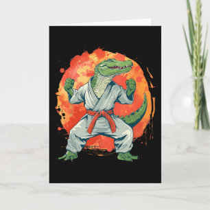 Kickboxing Crocodile Taekwondo Karate Mma Funny Ma Card