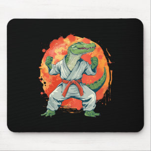 Kickboxing Crocodile Taekwondo Karate Mma Funny Ma Mouse Mat