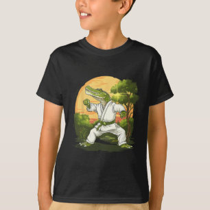 Kickboxing Crocodile Taekwondo Karate Mma Funny Ma T-Shirt