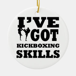 Kickboxing designs ceramic tree decoration