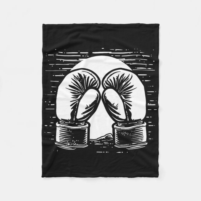 Kickboxing Drawing Self-defense  Fleece Blanket (Front)