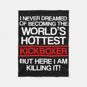 Kickboxing Dreamed Kick Boxing Workout Fleece Blanket