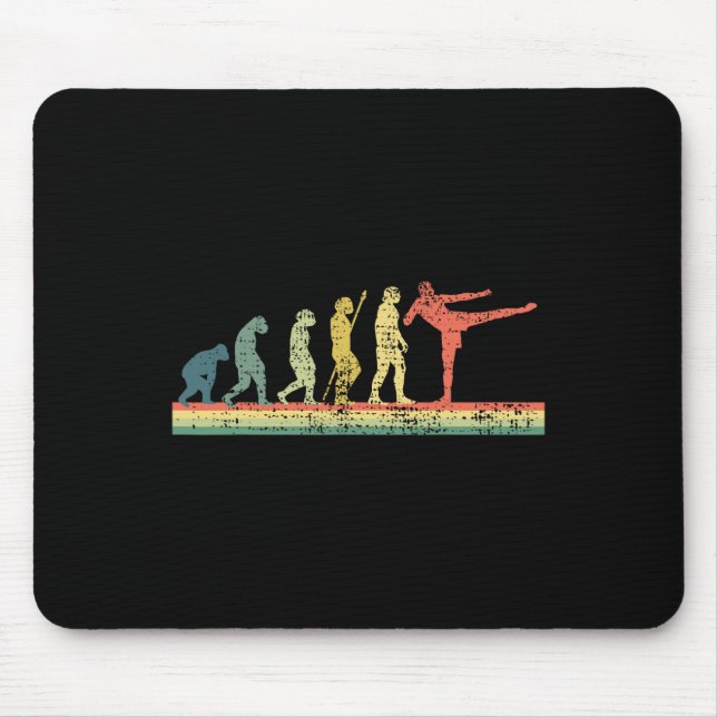 Kickboxing Evolution Funny Gift Tee Kick  Mouse Mat (Front)