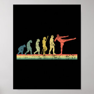 Kickboxing Evolution Funny Gift Tee Kick Poster