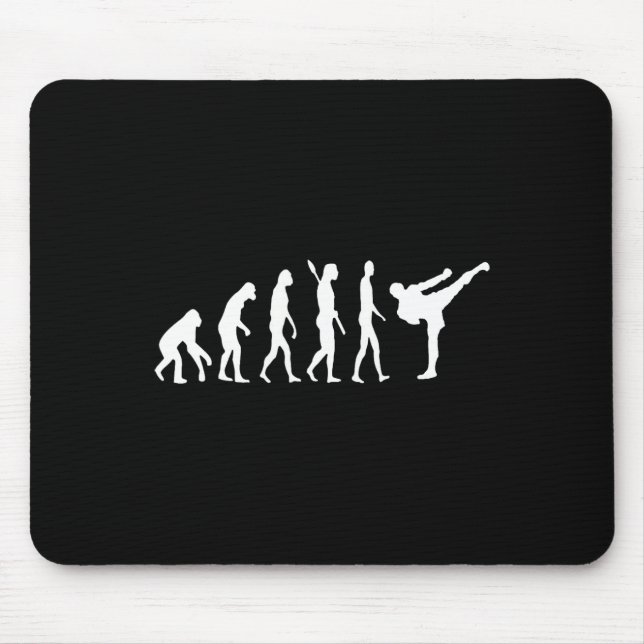 Kickboxing Evolution Karate Arti Taekwondo Judo  Mouse Mat (Front)