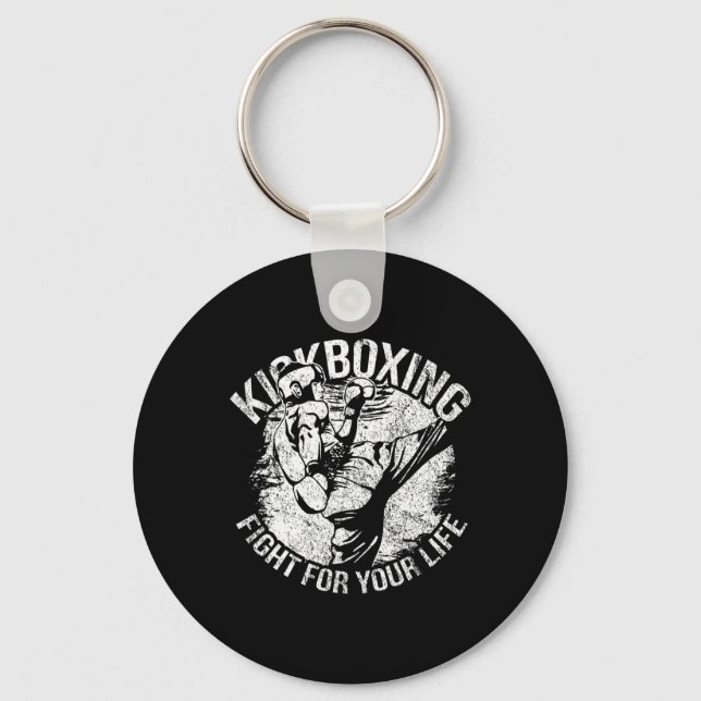 Kickboxing Fight For Your Life Kickbox  Key Ring (Front)