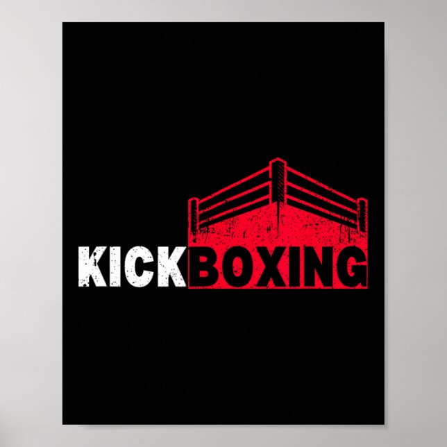 Kickboxing Fighting Ring Sport  Poster (Front)