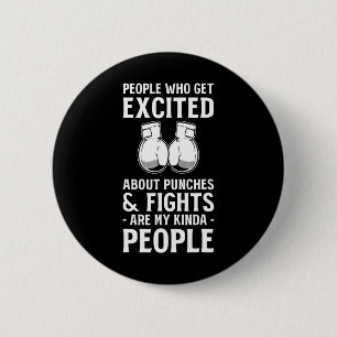 Kickboxing Fights Kickboxing Fan Professional Kick 6 Cm Round Badge