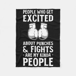 Kickboxing Fights Kickboxing Fan Professional Kick Fleece Blanket