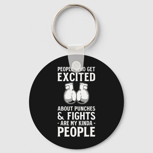 Kickboxing Fights Kickboxing Fan Professional Kick Key Ring (Front)