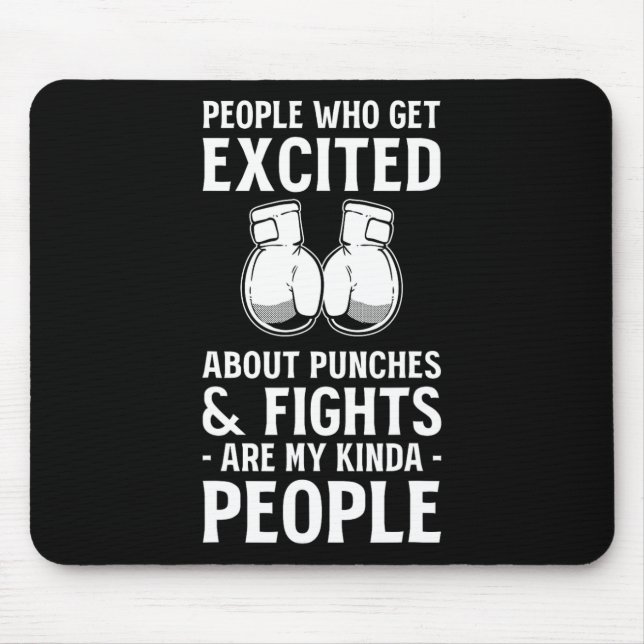 Kickboxing Fights Kickboxing Fan Professional Kick Mouse Mat (Front)