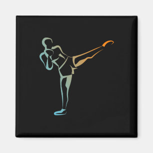 Kickboxing For Athletic Sparring Mixed Martial Art Magnet