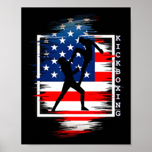 Kickboxing For Sportsman Martial Arts Usa Patriot Poster