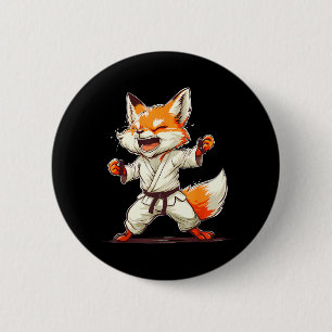 Kickboxing Fox Martial Arts Karate Jiu-Jitsu MMA 6 Cm Round Badge