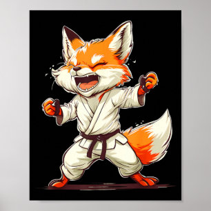 Kickboxing Fox Martial Arts Karate Jiu-Jitsu MMA Poster