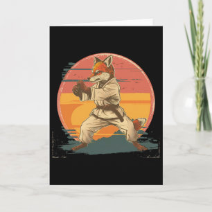 Kickboxing Fox Martial Arts Karate Jiu-jitsu Mma T Card