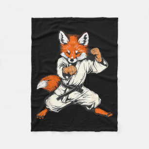 Kickboxing Fox Taekwondo Karate Mma Funny Martial Fleece Blanket