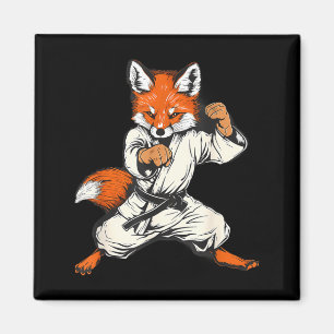 Kickboxing Fox Taekwondo Karate Mma Funny Martial Magnet