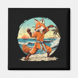 Kickboxing Fox Taekwondo Karate Mma Funny Martial Magnet