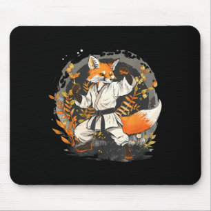 Kickboxing Fox Taekwondo Karate Mma Funny Martial Mouse Mat