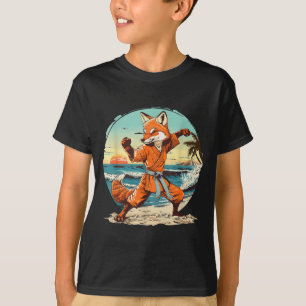 Kickboxing Fox Taekwondo Karate Mma Funny Martial T-Shirt
