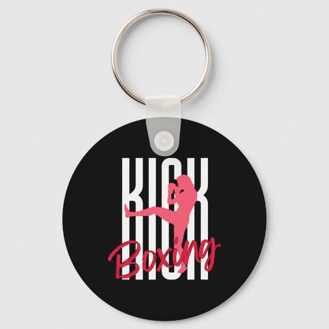 Kickboxing Front Kick  Key Ring (Front)