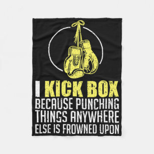 Kickboxing Funny Saying Combyt Fighter Kickboxer G Fleece Blanket