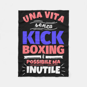 Kickboxing Gift Funny Athletic Sports - No Screws Fleece Blanket