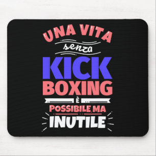 Kickboxing Gift Funny Athletic Sports - No Screws Mouse Mat