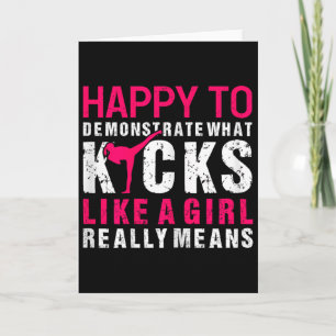 Kickboxing Girl Card