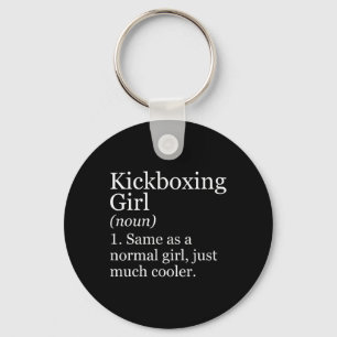 Kickboxing Girl Definition Funny Sarcastic Sports Key Ring