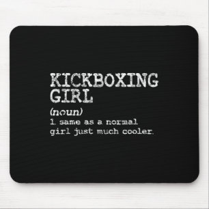 Kickboxing Girl Definition Funny Women Coach Marti Mouse Mat