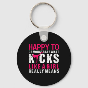 Kickboxing Girl Key Ring