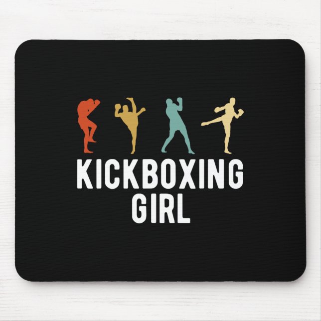 Kickboxing Girl Kickboxer  Mouse Mat (Front)