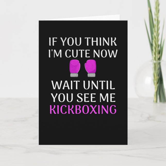 Kickboxing Girl | Kickboxer Women Muay Thai Card (Front)