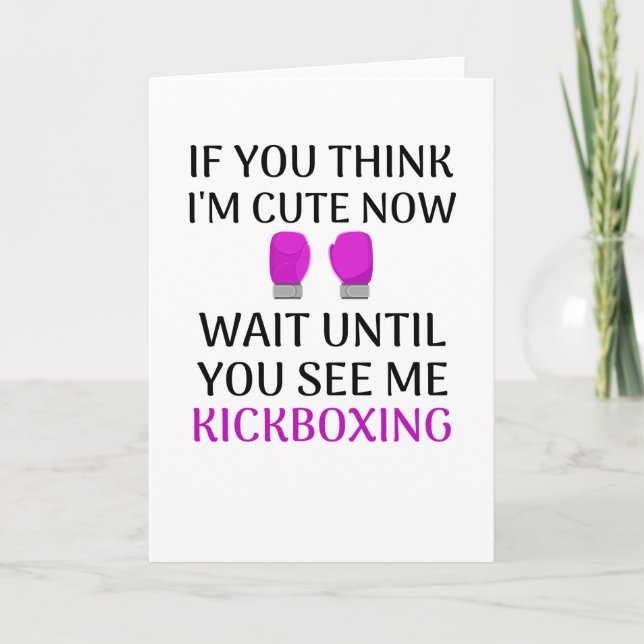 Kickboxing Girl | Kickboxer Women Muay Thai Card (Front)