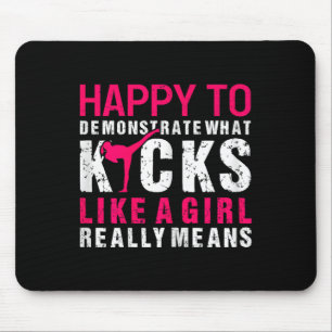 Kickboxing Girl Mouse Mat