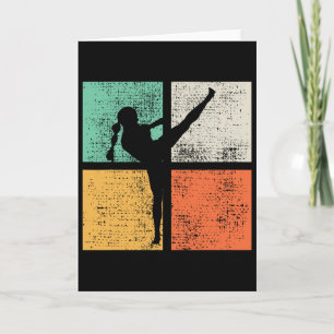 Kickboxing Girl Muay Thai Kickboxer Card