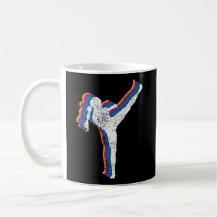 Kickboxing Girl Vintage Kickboxer Gift Coffee Mug