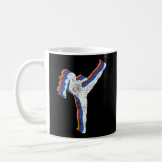 Kickboxing Girl Vintage Kickboxer Gift Coffee Mug